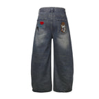 Jean Large Brodé