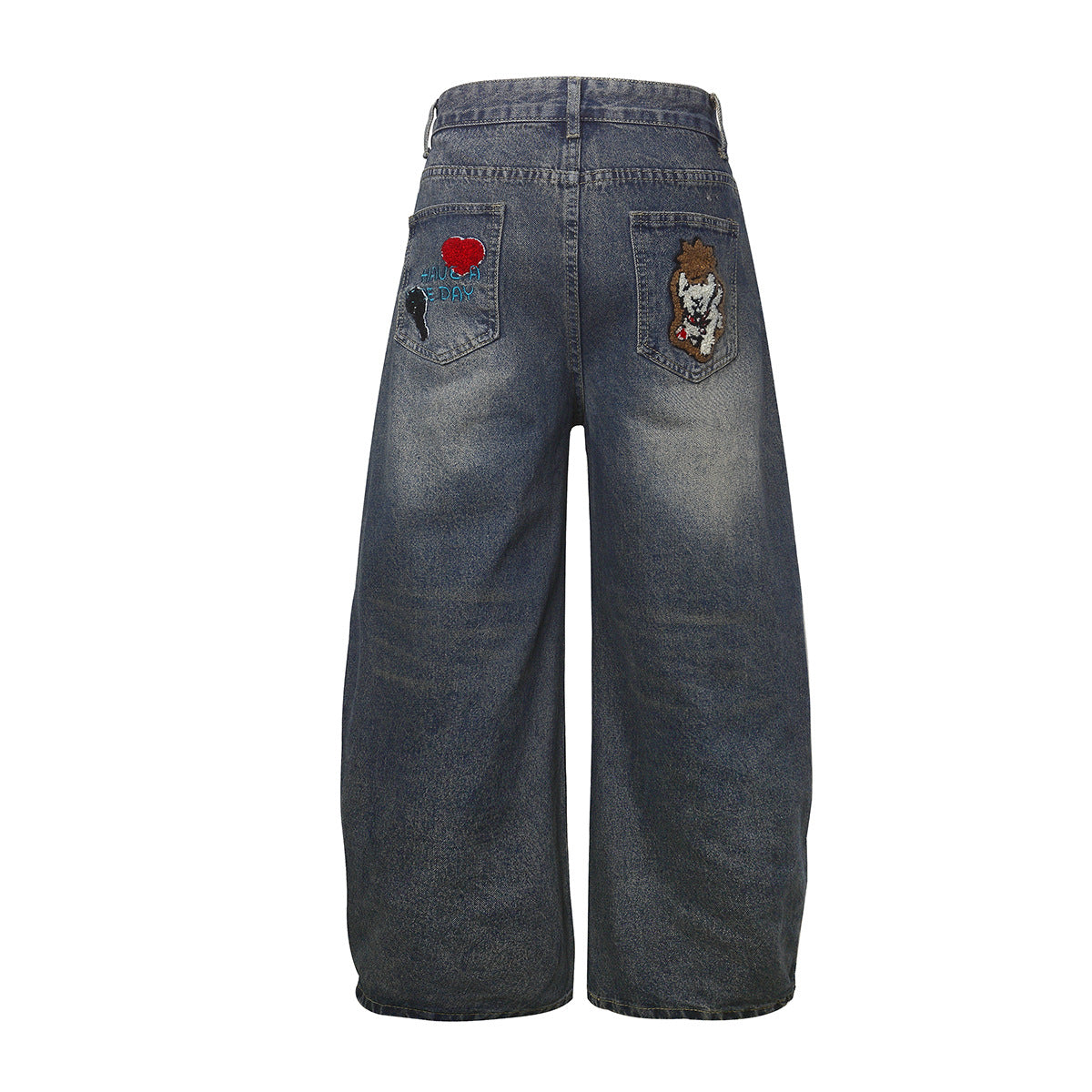 Jean Large Brodé
