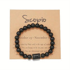 Bracelet Perlé Pierre Naturelle Œil de Tigre Signe Zodiaque