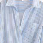 Striped double breasted dress