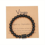 Bracelet Perlé Pierre Naturelle Œil de Tigre Signe Zodiaque