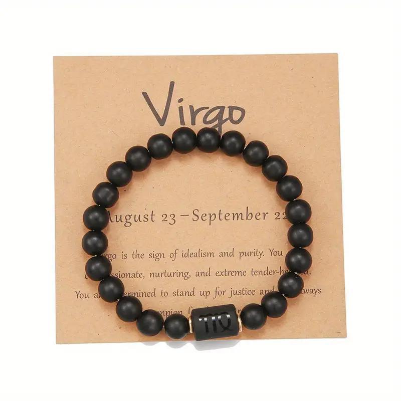 Bracelet Perlé Pierre Naturelle Œil de Tigre Signe Zodiaque