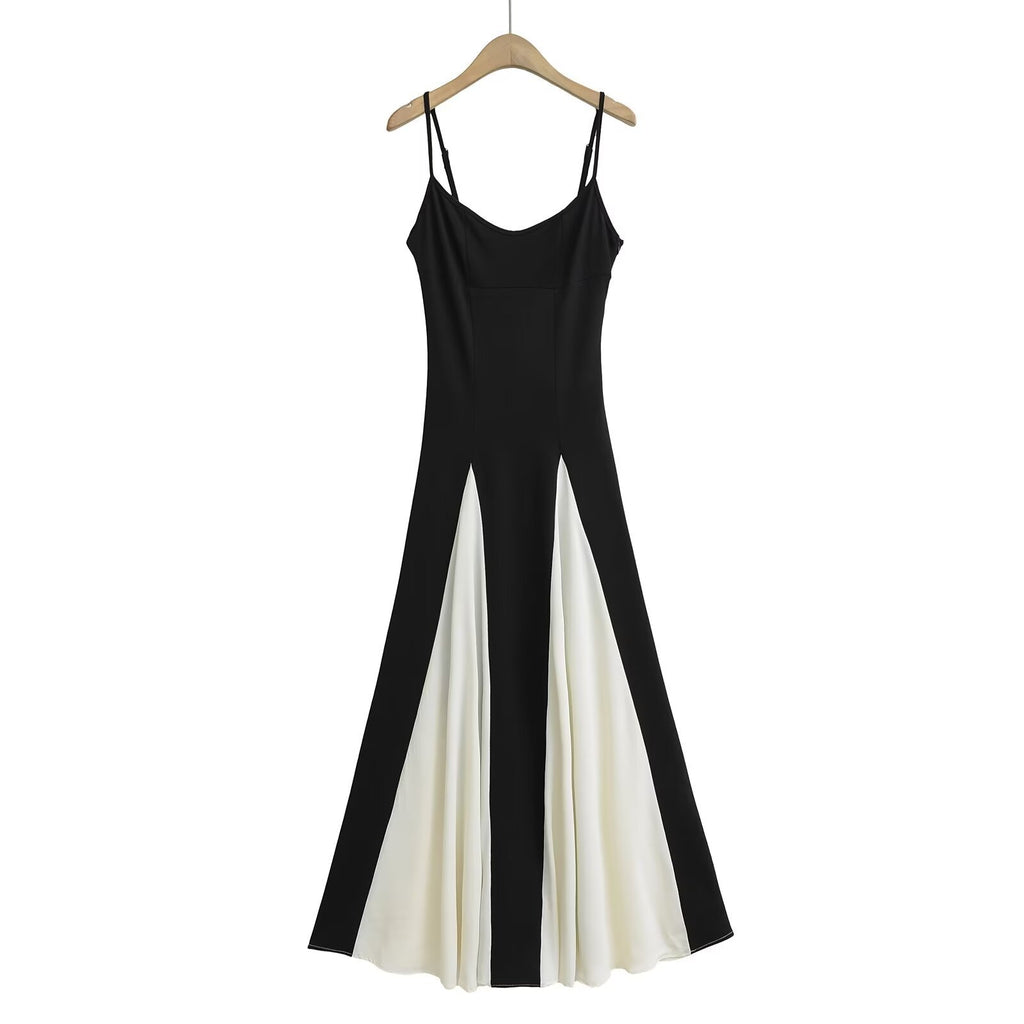 Robe longue à bretelles pour femme