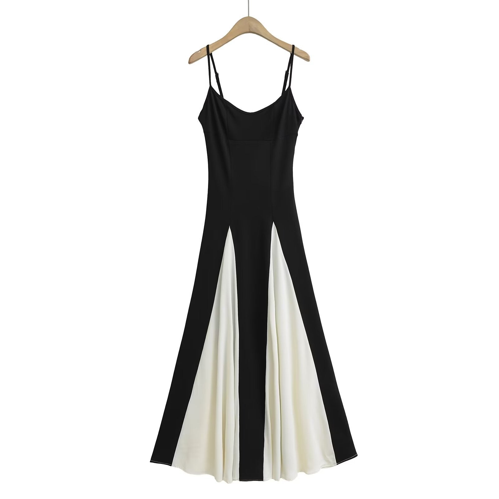 Robe longue à bretelles pour femme