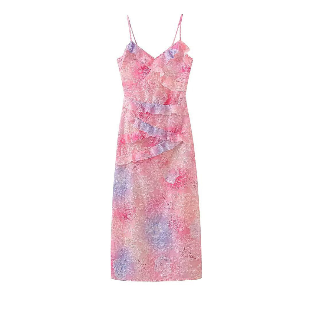 Robe Longue Camisole Imprimée