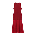 Knitted patchwork long dress