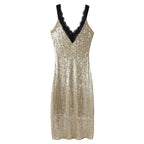 Bead embellished lace dress