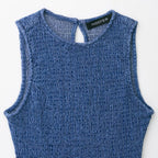 Honeycomb Short Sleeveless Dress