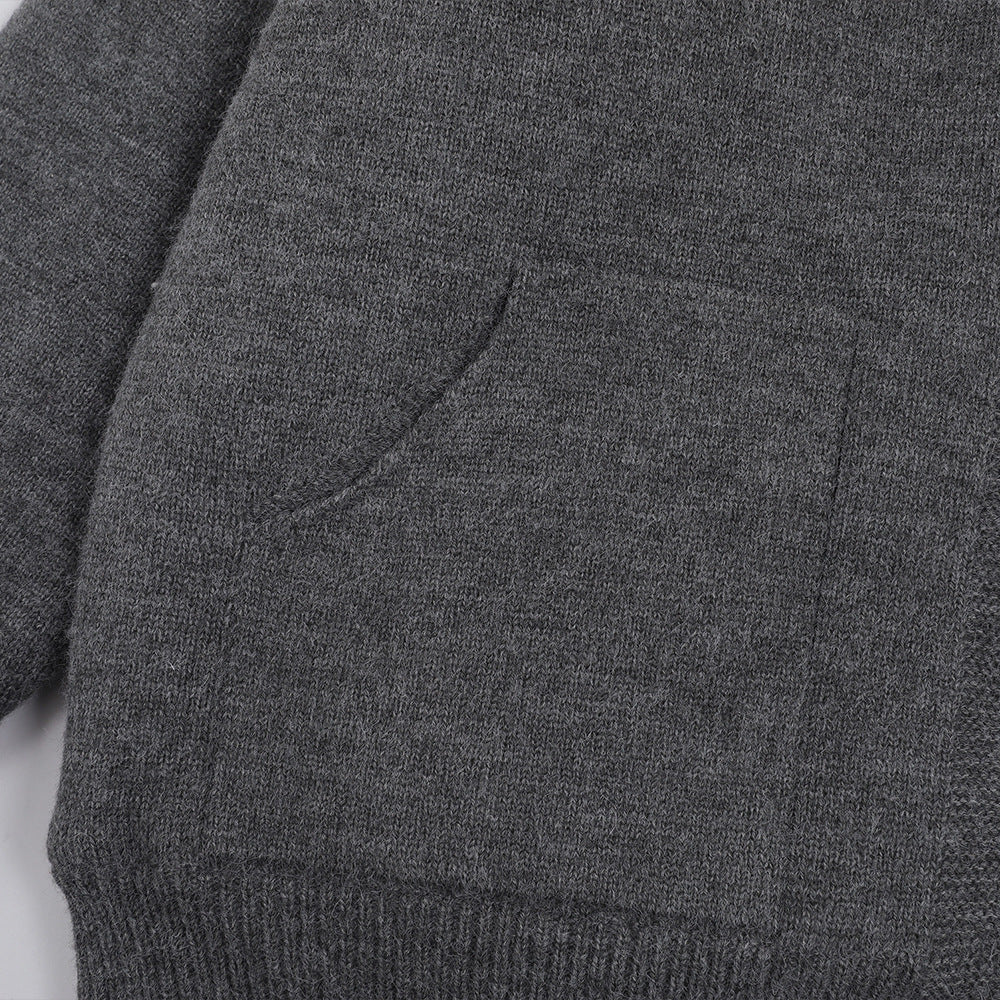 Veste Pull Tricotée Épaisse Velours