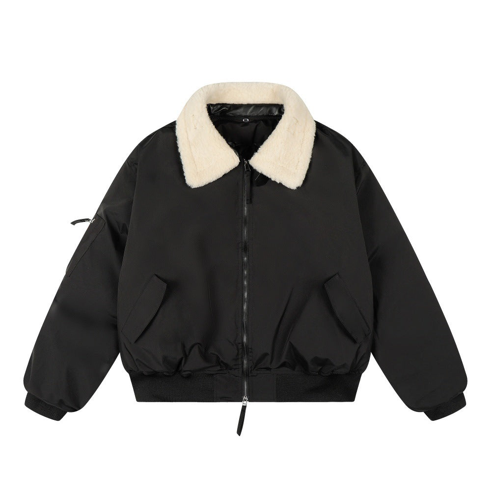 Veste Moto Col Fourrure