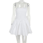 Strapless bow A light dress dress for women