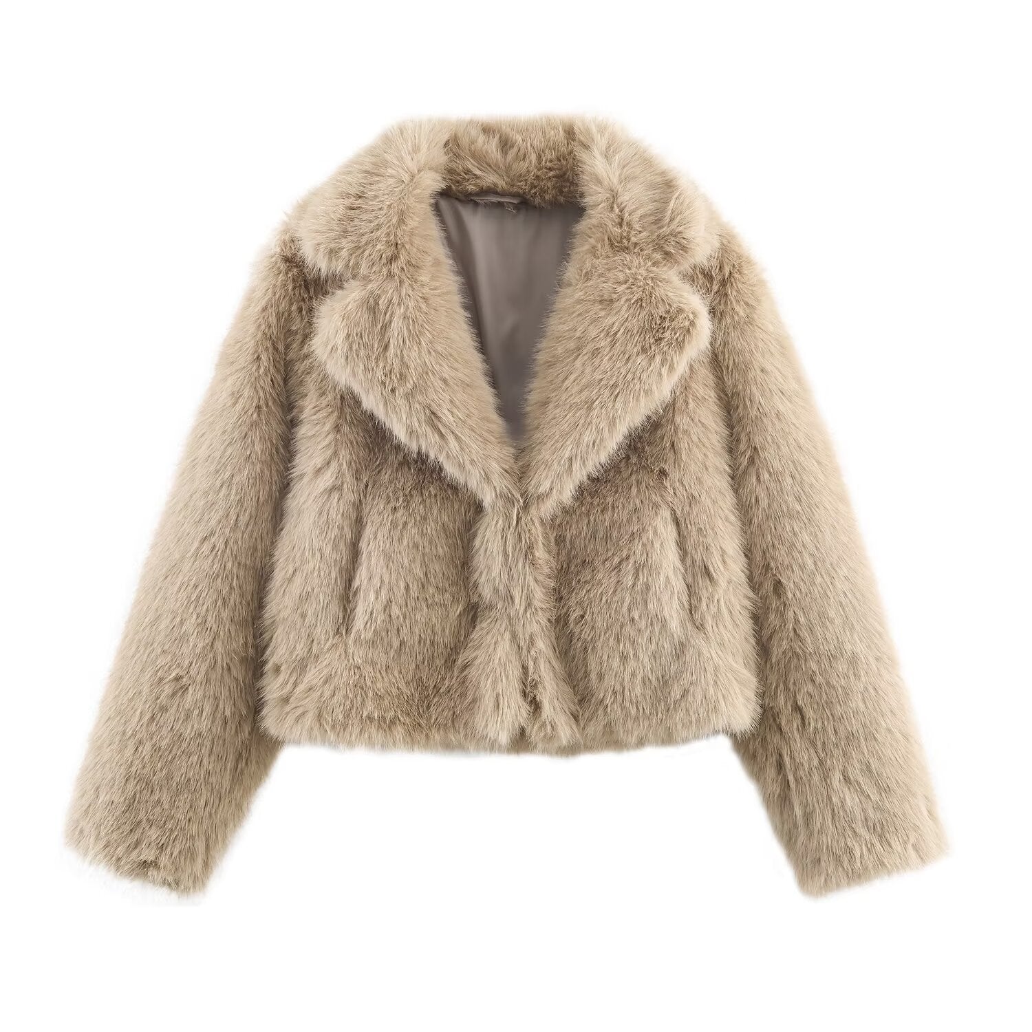 Veste Courte Fausse Fourrure