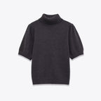 Pull en tricot à manches courtes et bulles pour femmes