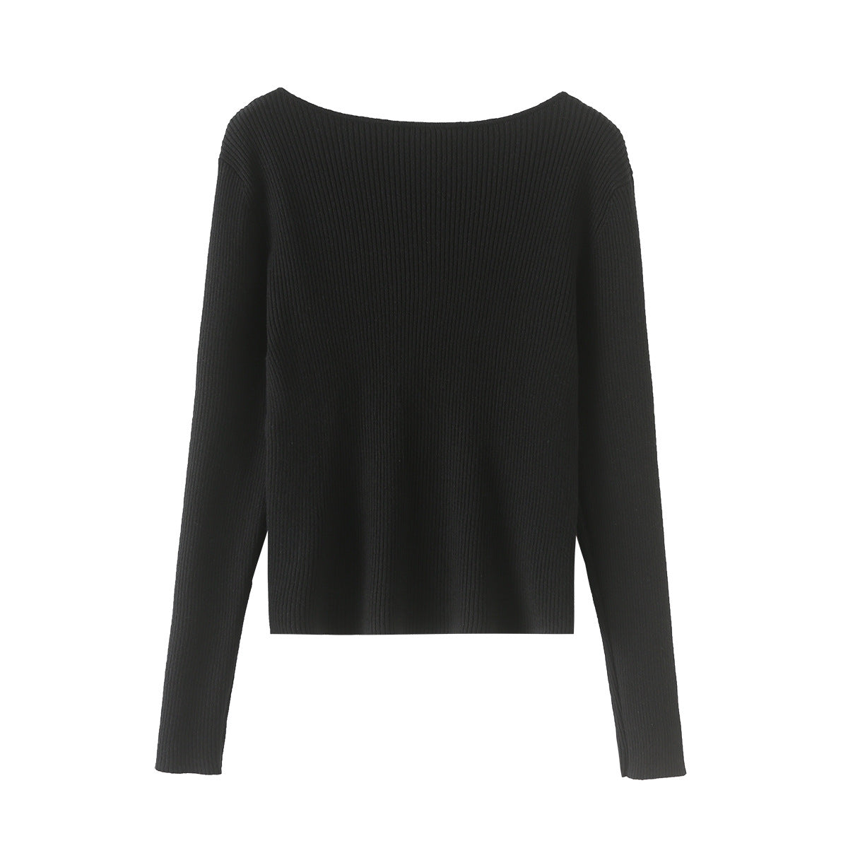 Pull Simple Boutonnage Col Cranté