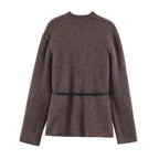 Manteau Élégant en Maille avec Ceinture