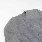 Manteau long en laine élégant, multibrins, pour les trajets quotidiens