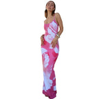 Backless split camisole dress