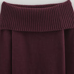Haut Une Épaule Rouge Bordeaux