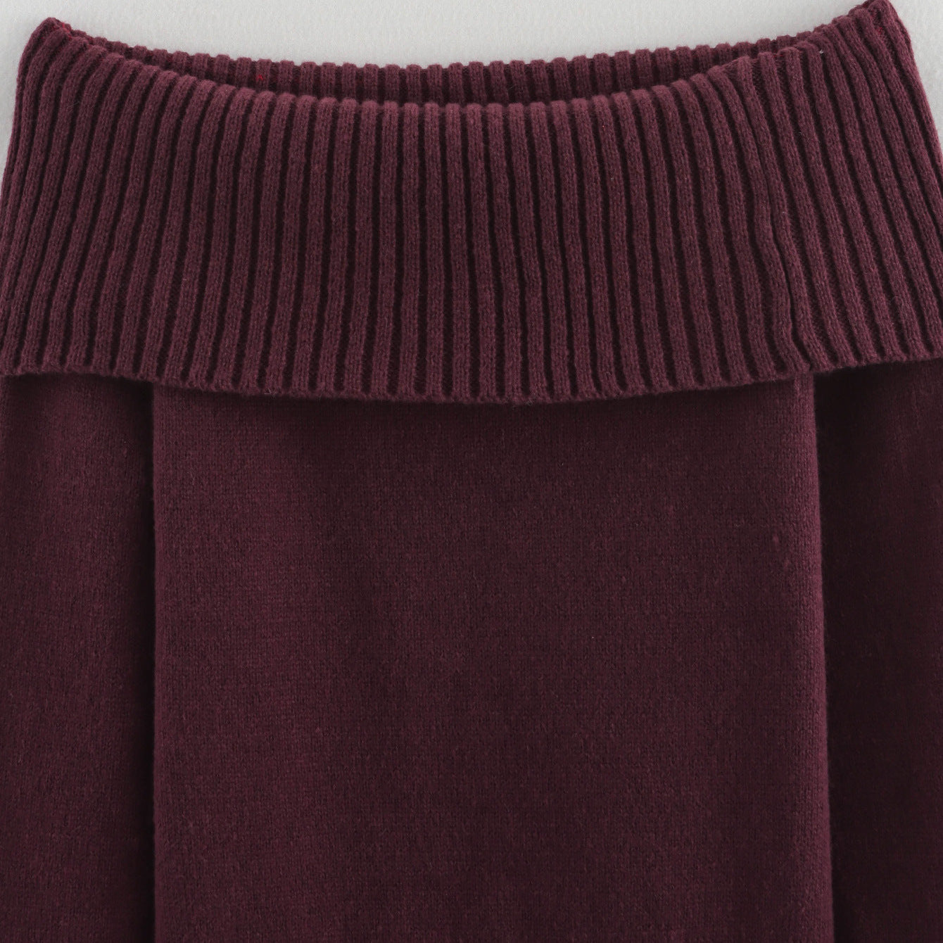 Haut Une Épaule Rouge Bordeaux