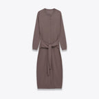 Knitted dress with waistband and Midi