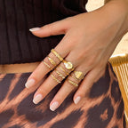 Set Bagues Vintage Engrenage