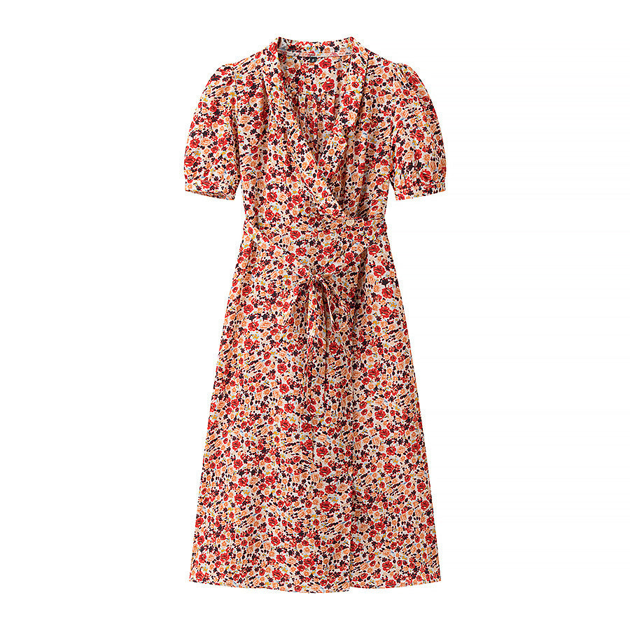 Printed short sleeved dress