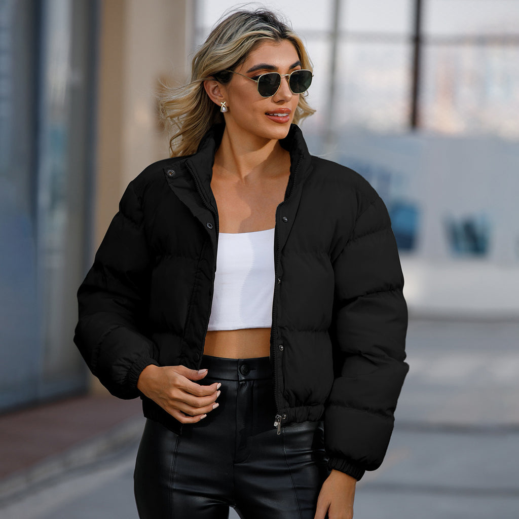 Veste Chaude Col Haut Manches Longues