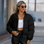 Veste Chaude Col Haut Manches Longues