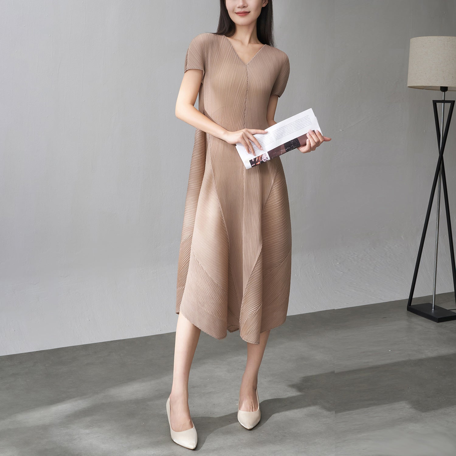Robe Plissée Ample
