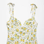 Flower printed poplin dress