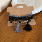 Bracelet Perles Riz Pompon