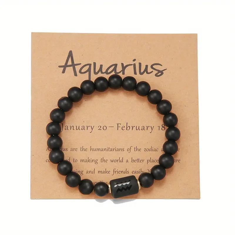 Bracelet Perlé Pierre Naturelle Œil de Tigre Signe Zodiaque
