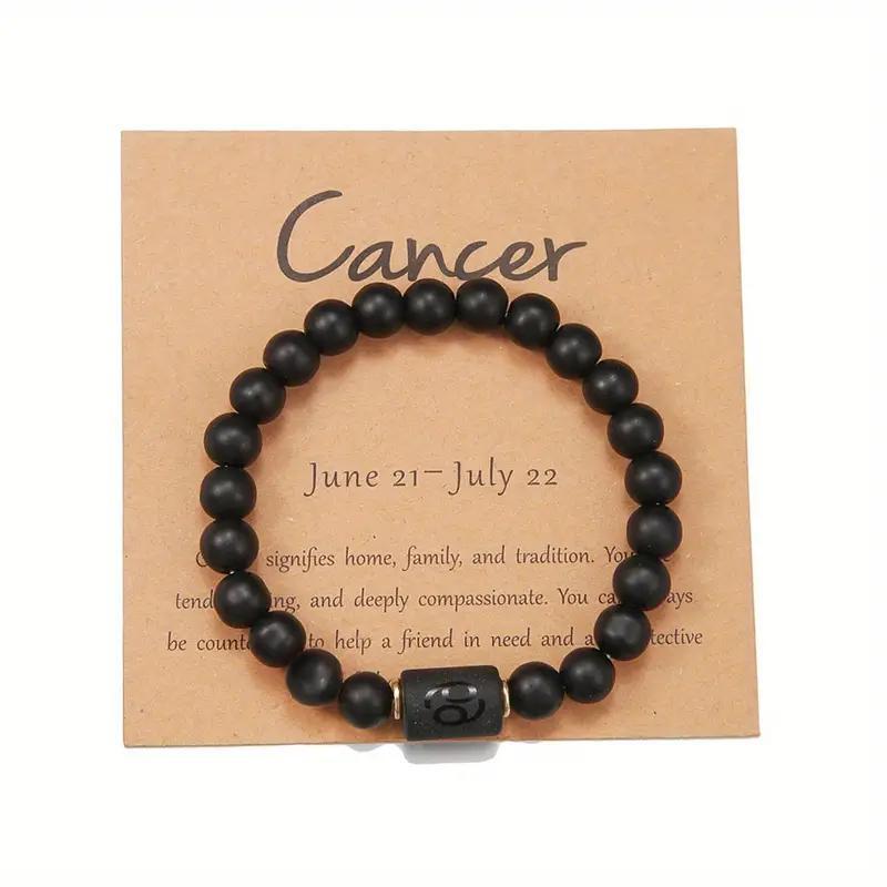 Bracelet Perlé Pierre Naturelle Œil de Tigre Signe Zodiaque