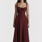 Elegant and fashionable suspender dress