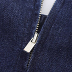 Hanging neck denim dress