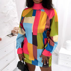 Robe Imprimée Col Haut