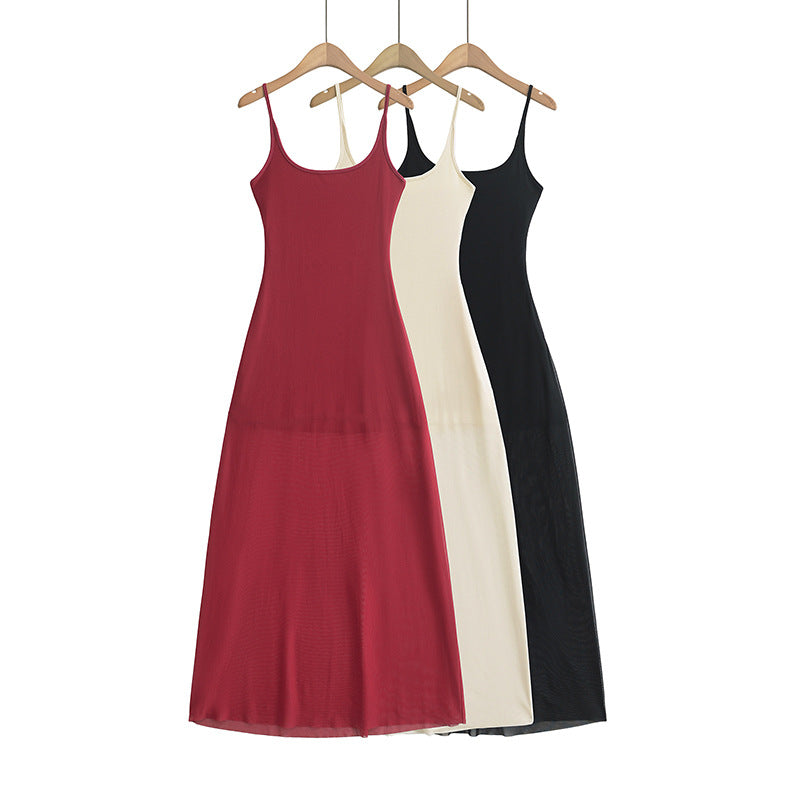 Mesh camisole dress for women