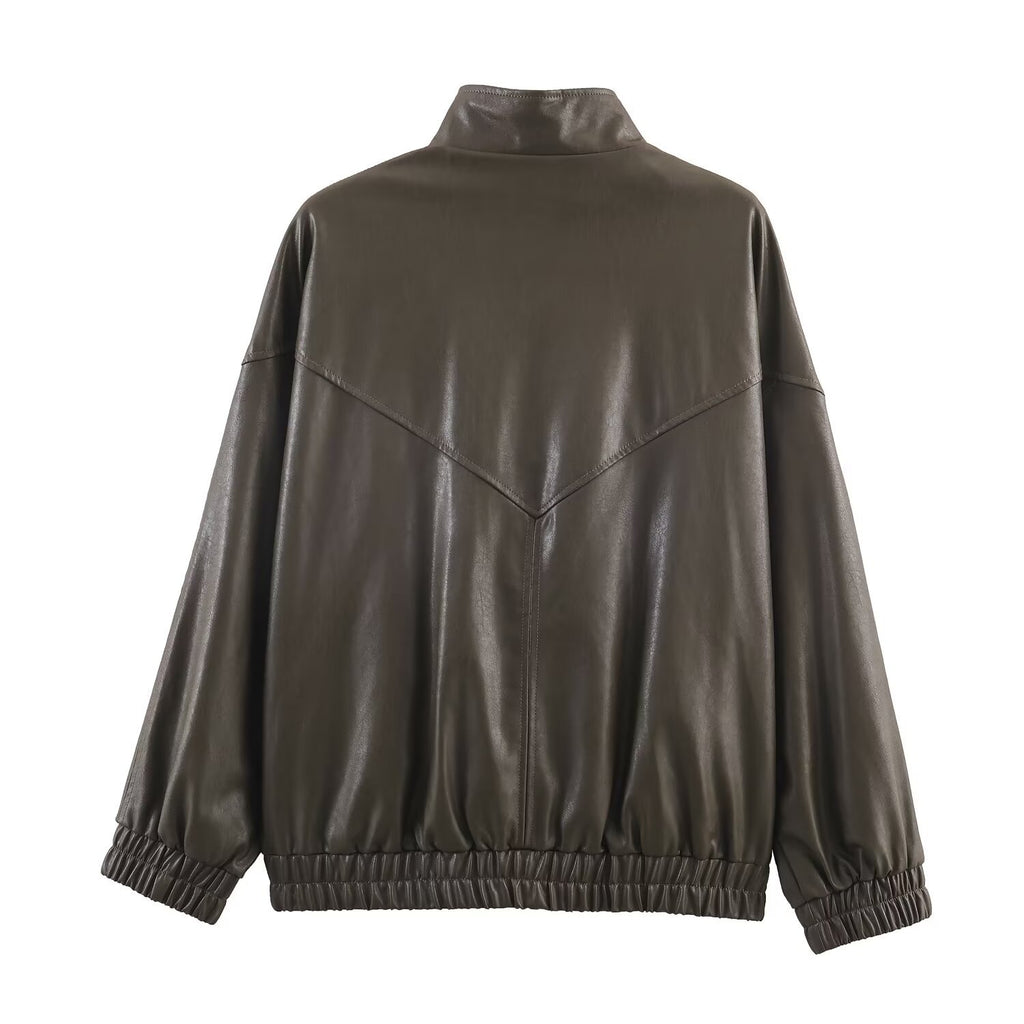 Veste Pilote Simili Cuir