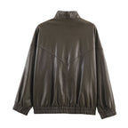 Veste Pilote Simili Cuir