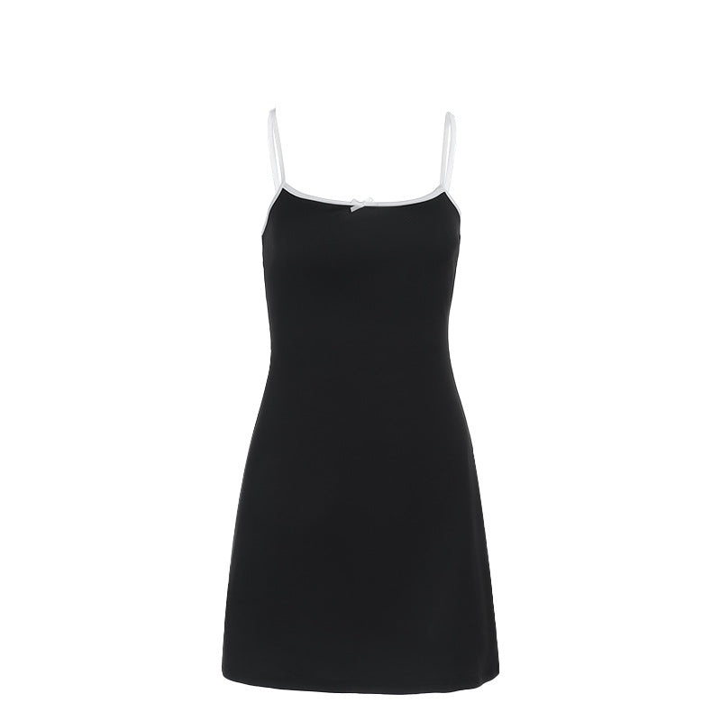 Bow mini suspender dress