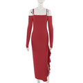 Robe asymétrique fendue pour femme