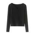Pull Simple Boutonnage Col Cranté