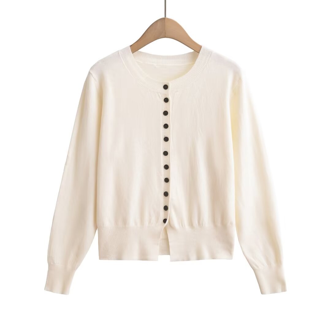 Haut Col Rond Multi-Boutons