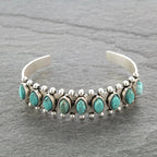 Bracelet Ouvert Turquoise Antique