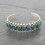 Bracelet Ouvert Turquoise Antique
