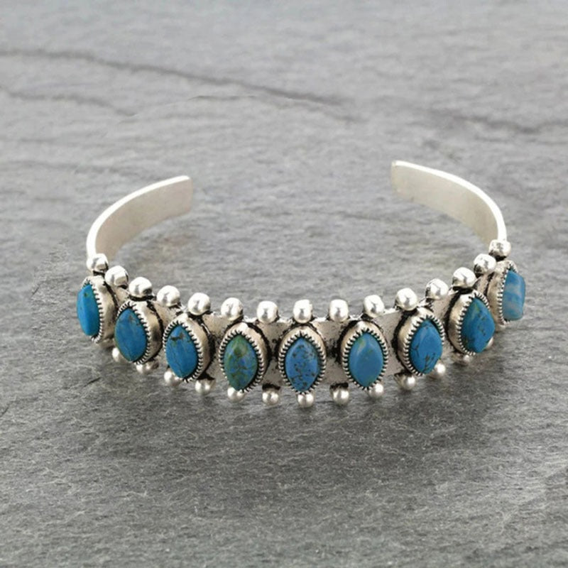 Bracelet Ouvert Turquoise Antique