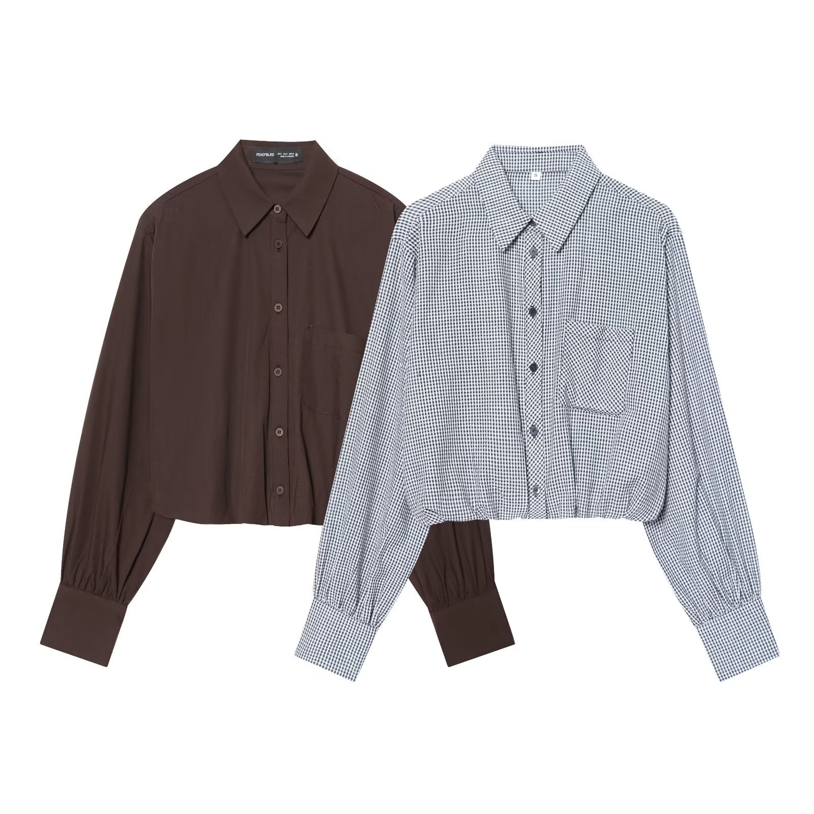Chemise Ballon à Carreaux Streetwear