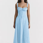 Elegant and fashionable suspender dress