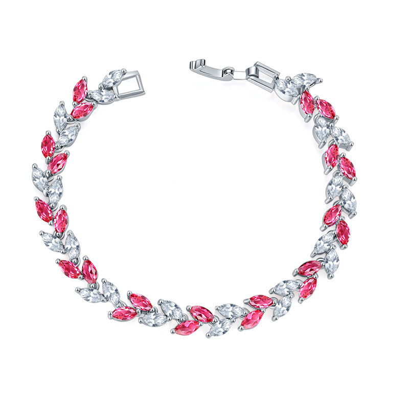 Bracelet Feuille de Saule Cristal