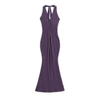 Knot neck slimming dress